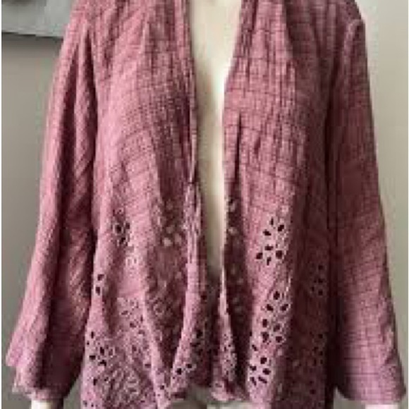 FREE PEOPLE One Amaira Eyelet Kimono Cardigan - Picture 2 of 5